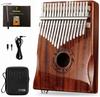MOOZICA Kalimba 17 Keys Connectable To C Karimba for Acacia Core Thumb Musical Tuning Japanese Manual and Sheet Storage Case Included Amplifier, Key,