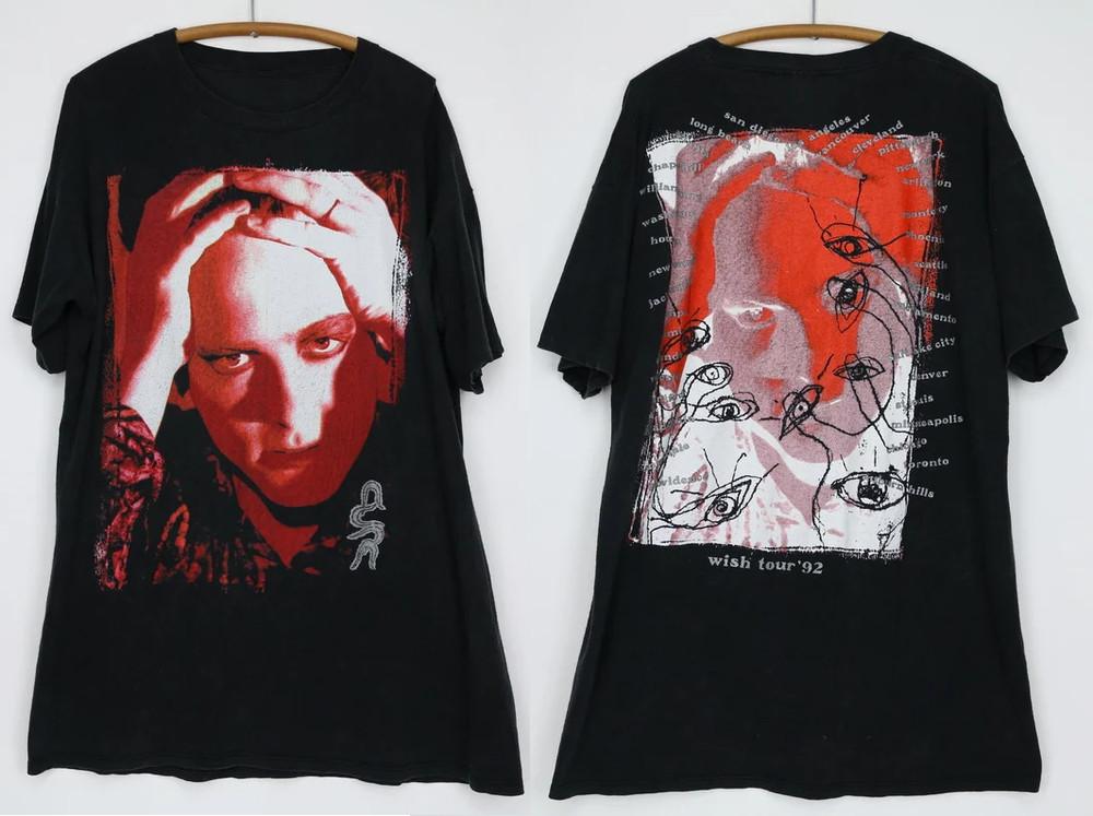 2 стороны Perry Bamonte 1992 Wish Tour Концертная футболка Черная Унисекс S5XL KY143 Унисекс Футболка