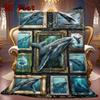 Whale Collection 2D Flat Pattern Flannel Blanket, High quality All Seasons, Home Decor, Warmth and Comfort, Perfect for Christmas Gifts.