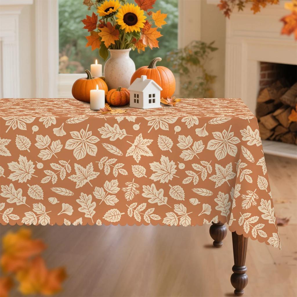 Maple Leaf Berry Tablecloth - Suitable for rectangular and round tables, washable, yzb