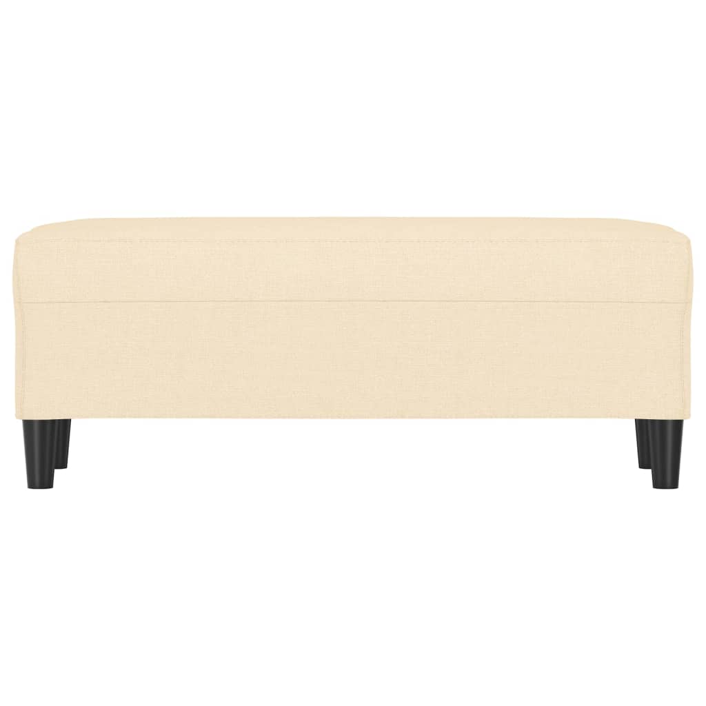 Cream Colored Bench 100 x 35 x 41 cm Fabric