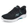 Skechers Go Walk 7 Амортизация Удобная Сетчатая Низкая Посадка Повседневная Беговая Обувь Женская кеды Черный Синий 125233-BKAQ