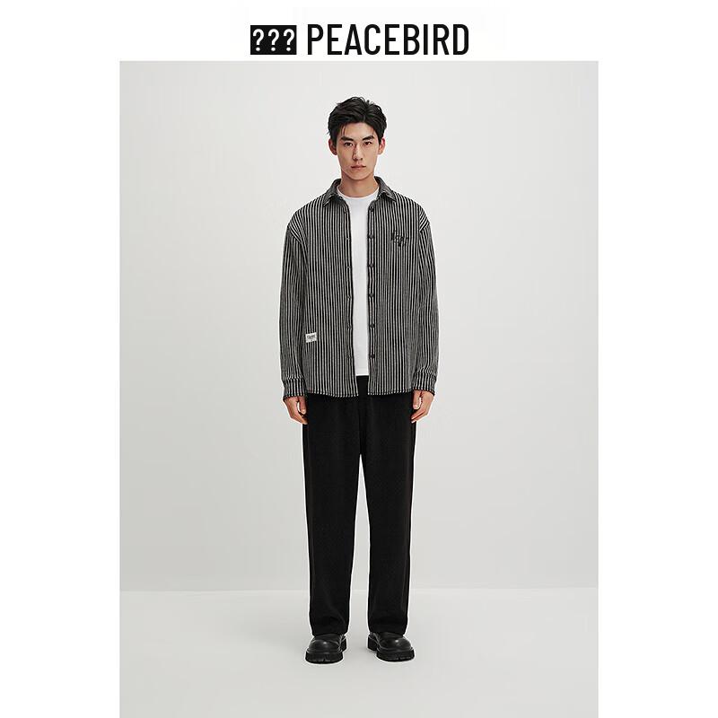 Мужские повседневные брюки PEACEBIRD с жаккардовой текстурой и кулиской