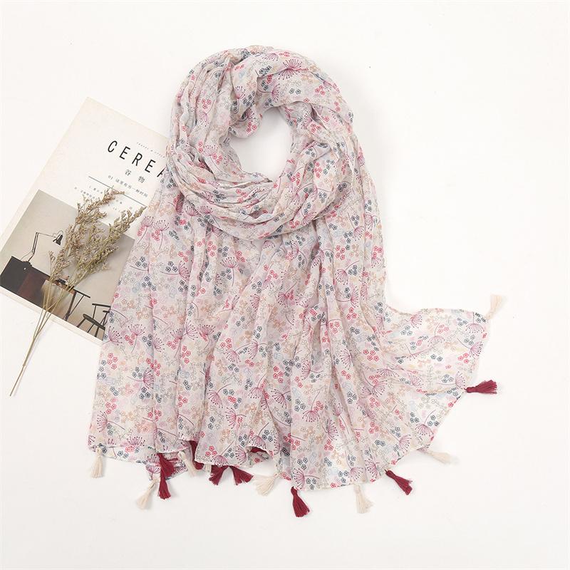 Fashion Thin Tassel Viscose Shawl Scarf for Women Luxury Design Neckerchief Wrap Pashmina Muslim Hijab Echarpes 180*90Cm
