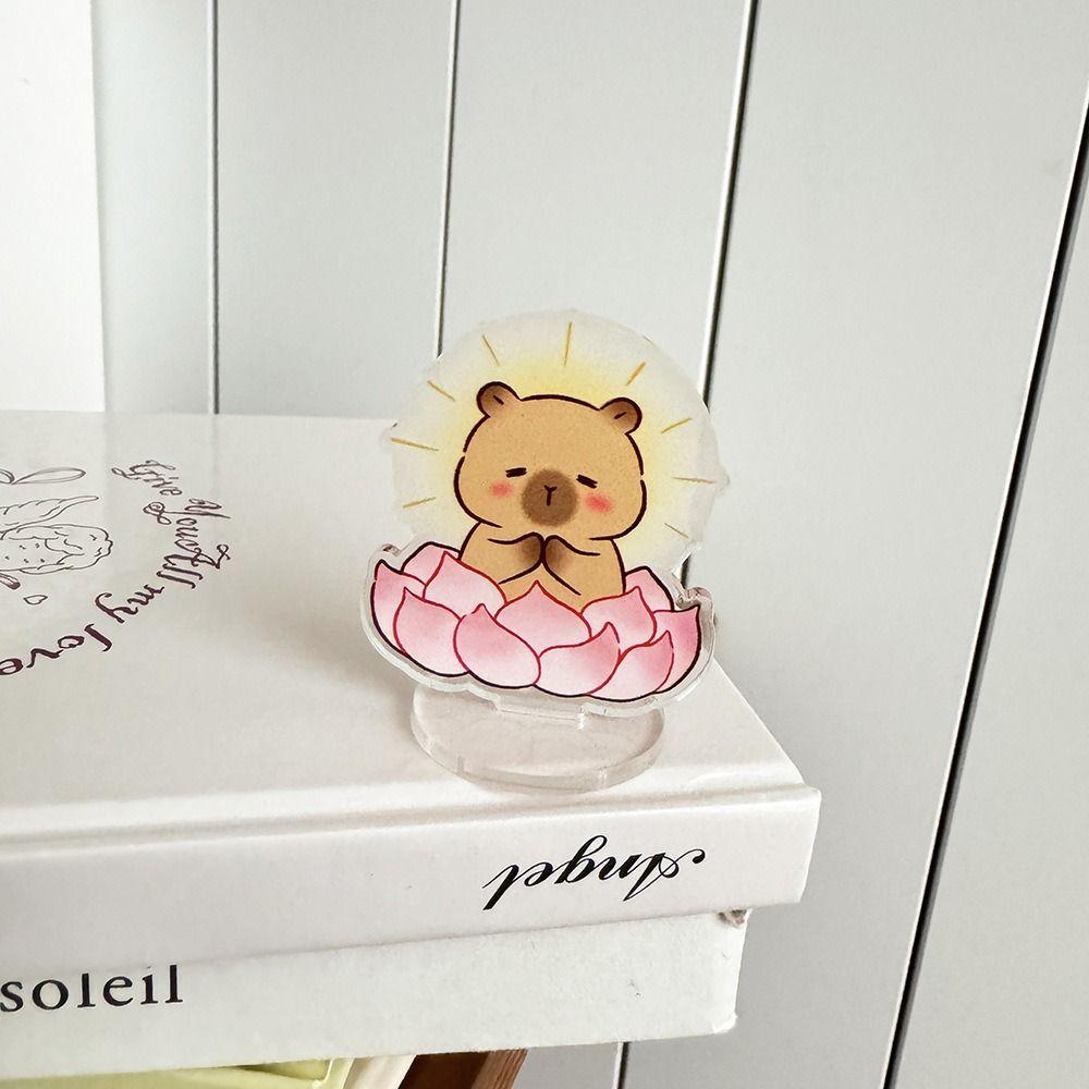 Акриловая подставка для карточек с капибарой, вдохновляющий держатель для обучающих заметок, акриловая подставка для карточек с героями мультфильмов