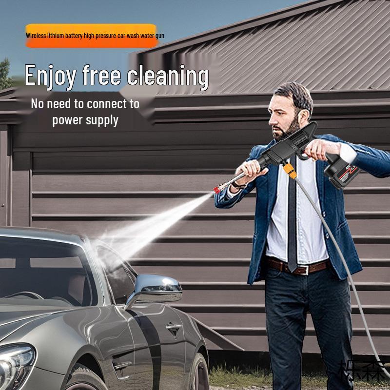 Беспроводной электрический пистолет для мойки автомобилей высокого давления с аккумуляторной батареей