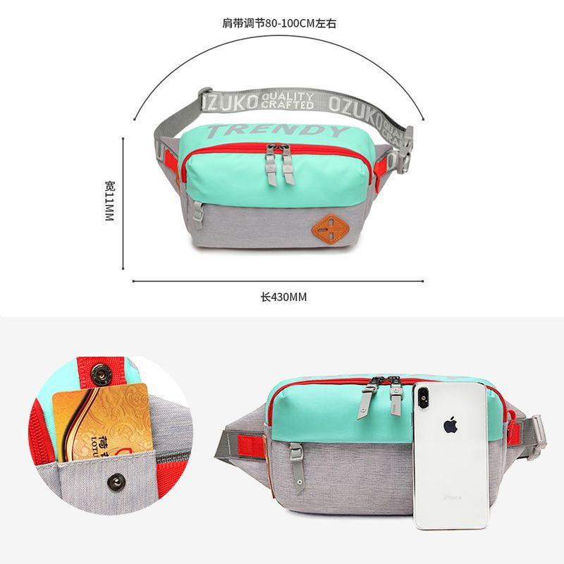 OZUKO Handlebar Bag Bike Bag Portable Pannier Multi-purpose 2.5L Large Capacity Backpack Shoulder Messenger Crossbody Bags