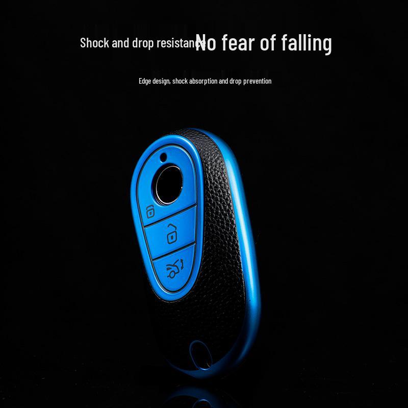 Mercedes-Benz S-Class Key Cover: Leather Grain Case for S400L/S450L/S500L