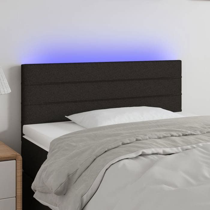 Maison Exclusive - Tête de lit à LED Noir 100x5x78/88 cm Tissu