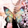 40 pcs Crystal Butterfly PET Stickers, Iridescent Gold Series, Diorama Journal Decorations