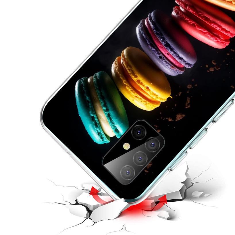 Чехол для телефона Macaron Ice Cream Cake Doughnut для Samsung Galaxy A52 A32 A22 A12 A51 A31 A50S A30S A20S A10S Note 20 Ultra 10 Plus