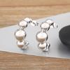 Nidin High Quality Round Beads Copper Charm Drop Earrings For Women Girl Birthday Party Ear Jewelry Accessories Fashionable Gift
