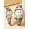 Top Brand Couple Waterproof Luminous Calendar Quartz Diamond Watch