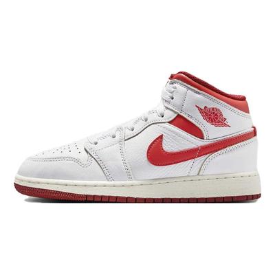 Air 1 Mid SE GS White Dune Red Детские кроссовки Lobster Sail Vachetta-Tan FJ3464-160