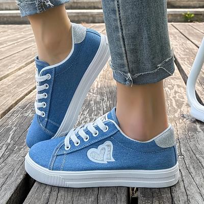 Женские повседневные кроссовки - Дышащие тканевые туфли на шнуровке с ПВХ подошвой, Белый дизайн с низким верхом, Всесезонный комфорт для повседневной одежды