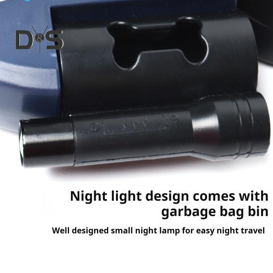 2 шт. двойной выдвижной поводок для собак для маленьких собак, 360-градусный пояс для выгула собак, не спутывающийся, со светодиодной подсветкой и мешками для фекалий для бега, походов, тренировок