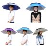 Waterproof Umbrella Cap Double-layer Windproof Head Umbrella Hat Fishing Umbrella Hat  Unisex