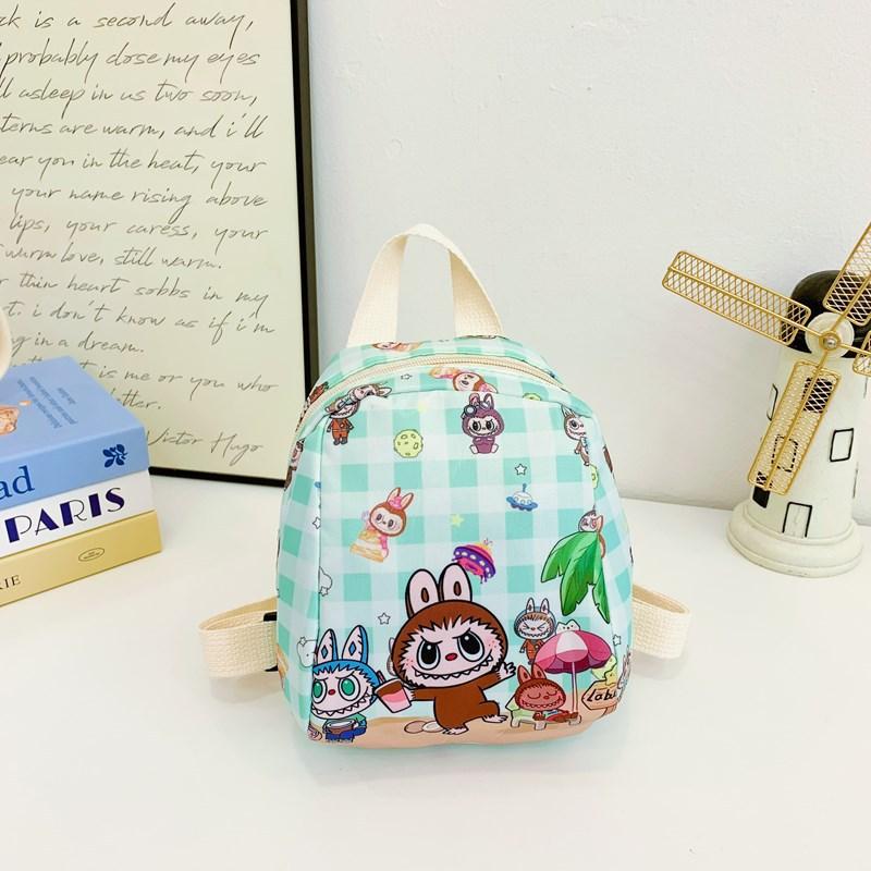 Школьный рюкзак Школьный рюкзак Новый Ткань Лабу с мультяшным принтом Милый для мальчиков и девочек Большая вместимость Легкий Рюкзак для позвоночника