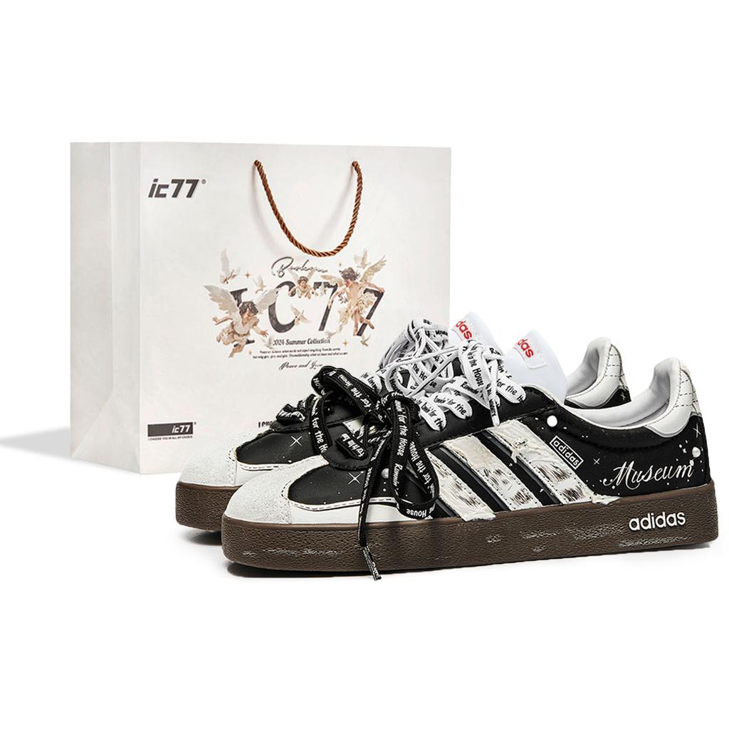 adidas VL COURT 2.0 IC77 Сумка для покупок, Звездная Песня Любви Устойчивые к истиранию Устойчивые к истиранию Низкие Кеды для скейтборда HQ1802(Team632-S-BOX)