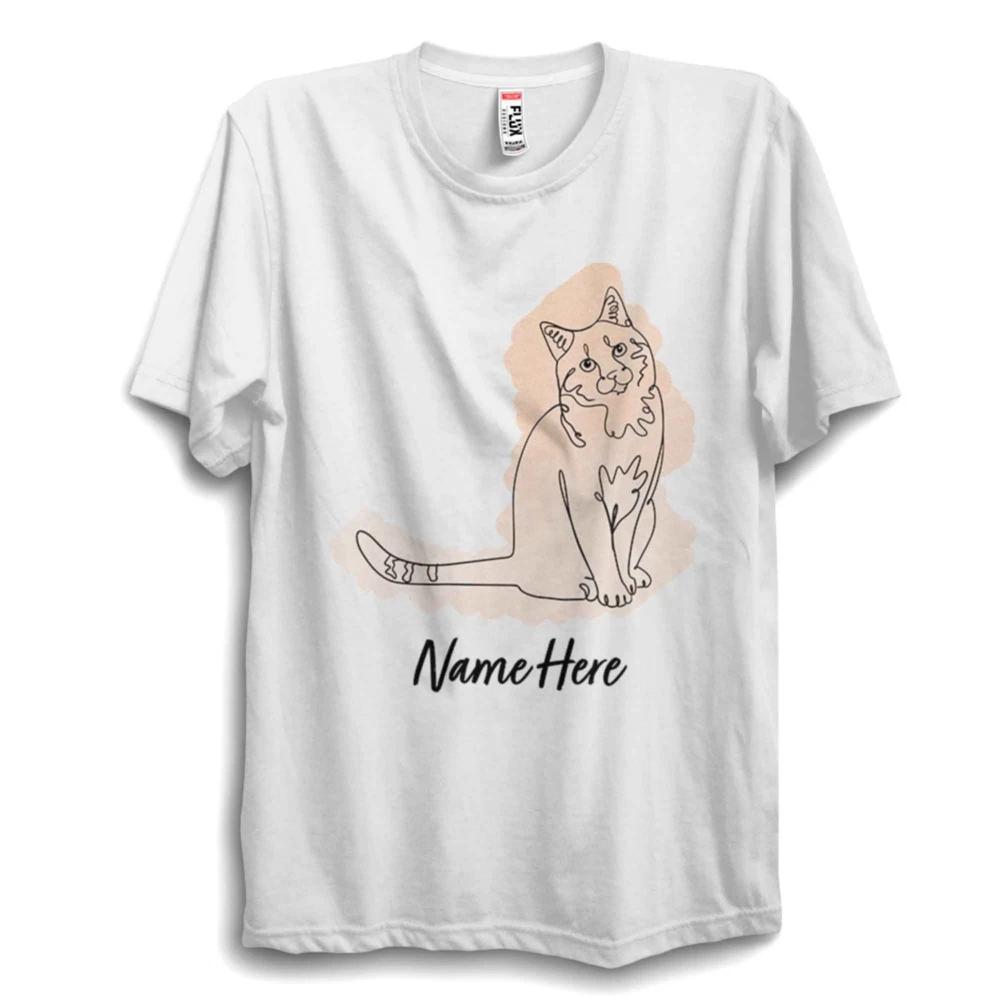 Custom Pet Portrait TShirt Minimalist Line Art Dogs Cats Drawing Tee