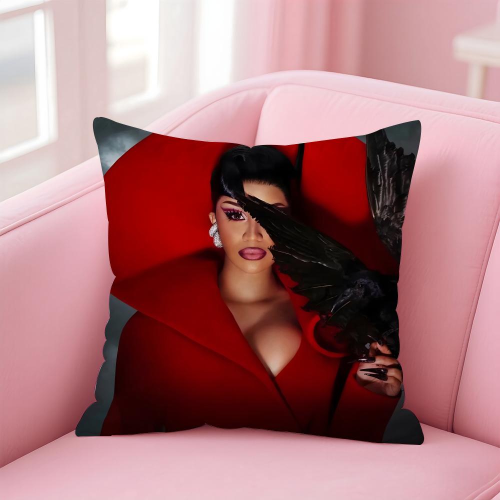 Bold Rap American Sexy Cool Singer CCardi B Cushion Cover Pillow Case Soft Skin Friendly Fabric Concealed Zipper