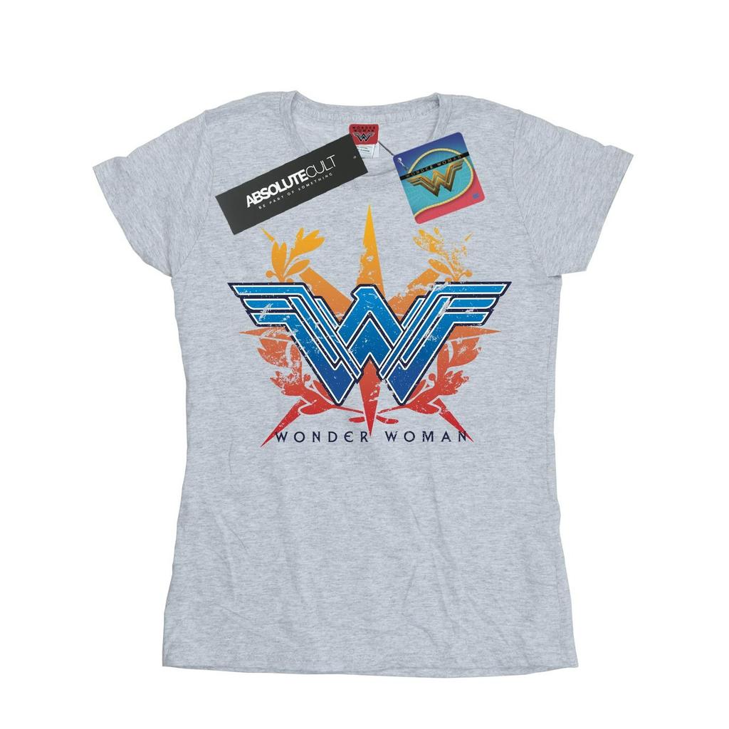 DC Comics Womens/Ladies Wonder Woman Wreath Logo Cotton T-Shirt