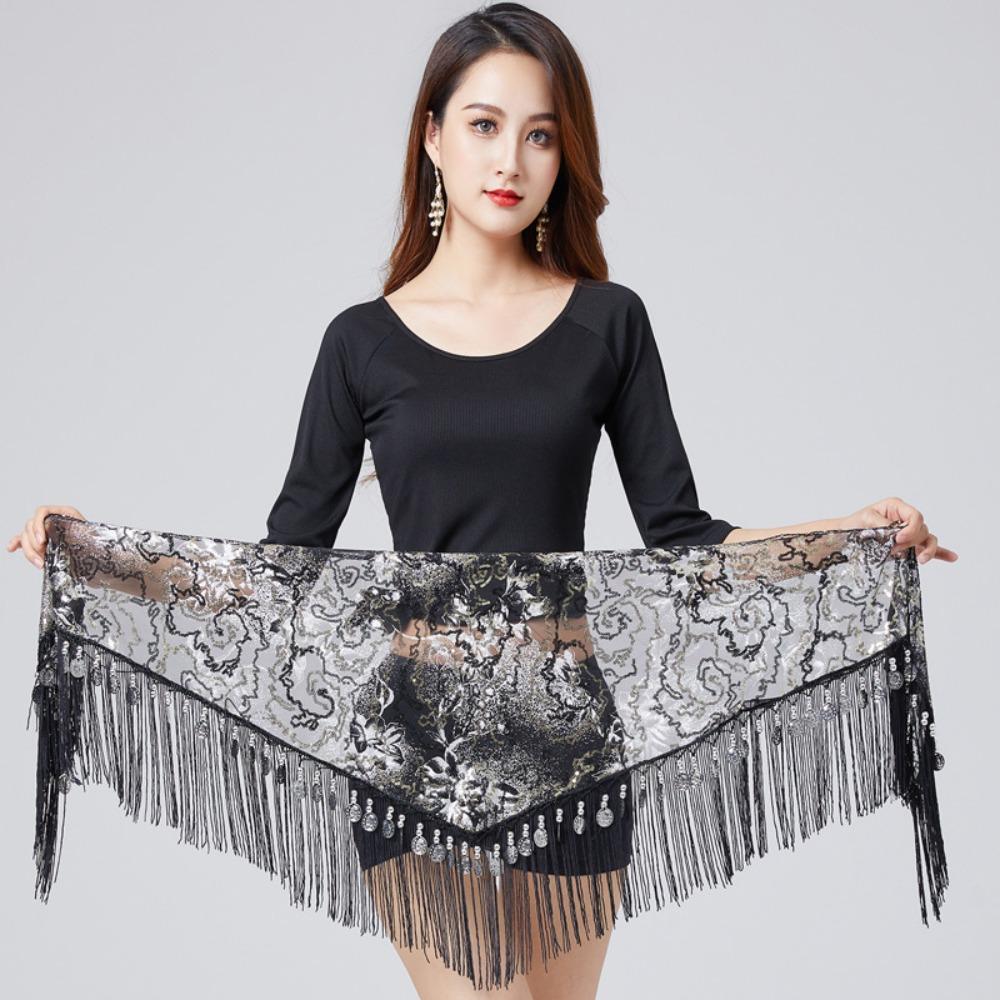 With Sequins Belly Dance Hip Scarf Triangle Shape Waist Chain Short Skirt  Music Festival