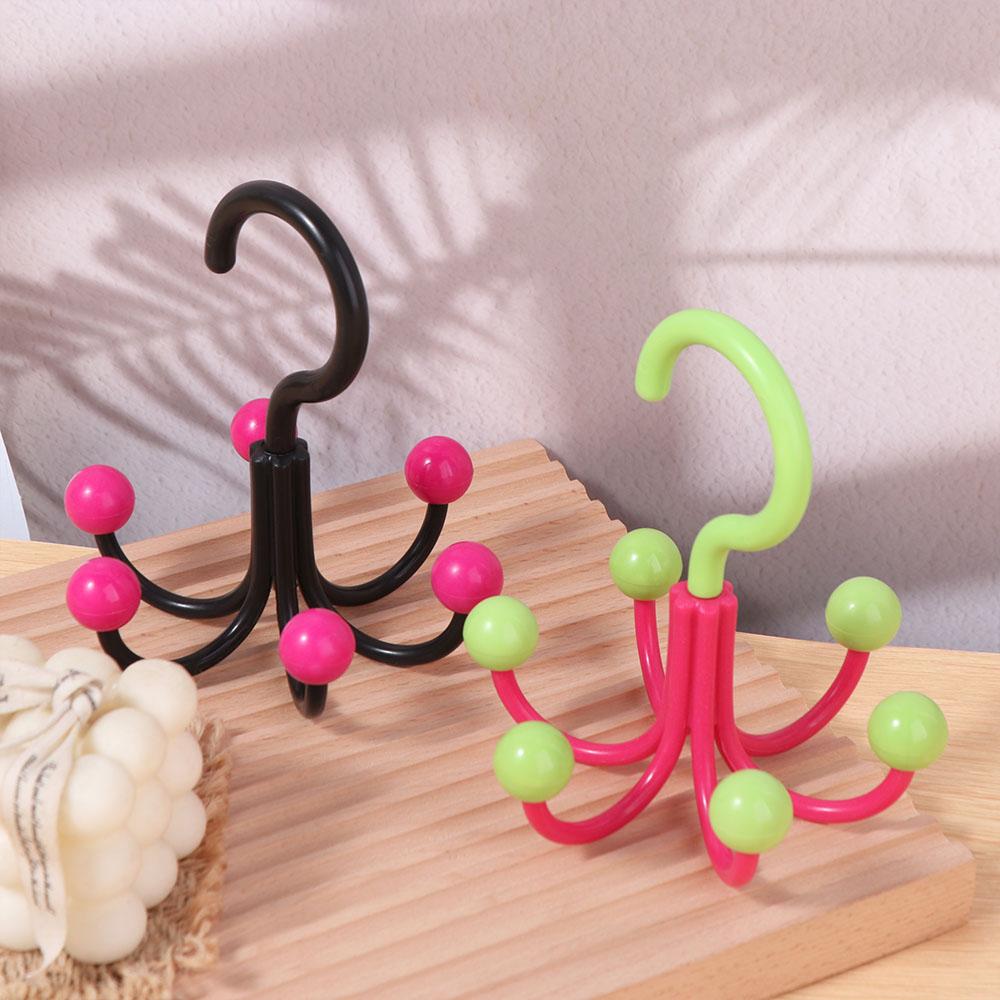 6pcs Space-Saving Dopamine Hook Hanger Six Claws Scarf Hat Bag Organizer  Laundry