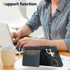 Для Samsung Galaxy S24 Ultra Чехол-накладка из ПУ-кожи с держателем для карт, подставкой и ремешком на запястье
