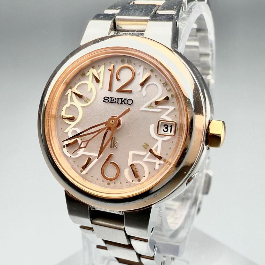 [USED] Seiko Lukia Radio-Controlled Solar Watch 1B22-0AK0 with Arabic Characters