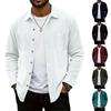 Мужская цветная рубашка с длинным рукавом, мужская повседневная мода, тренд, с карманом, рубашка-куртка