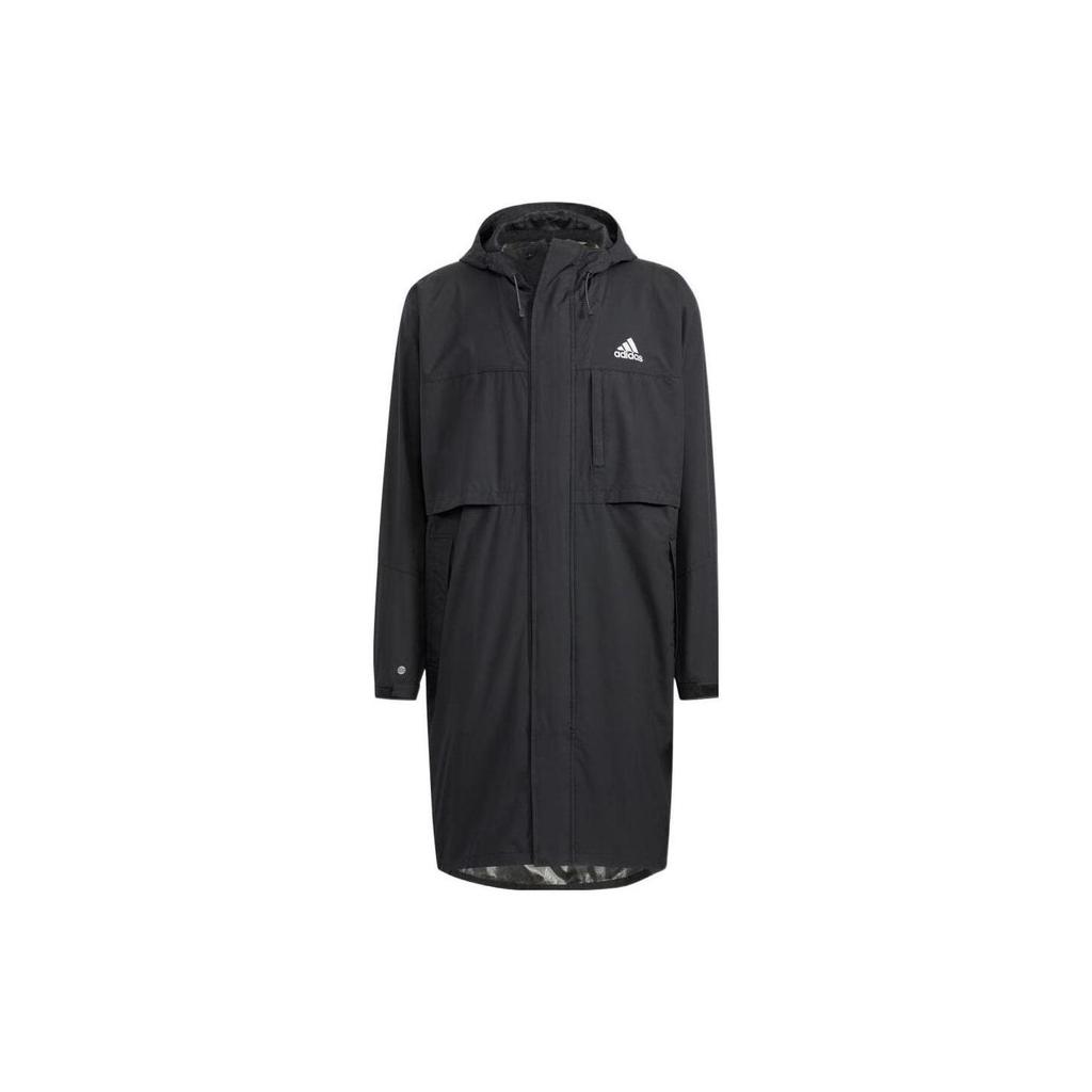 adidas Тренчкоты Мужские Черные С капюшоном Умеренные Прочие HD0041