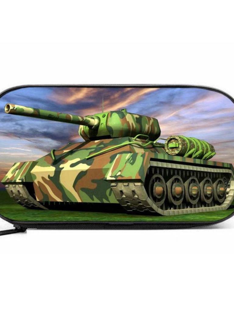 Пенал Tank KV44 большого объема - износостойкий Оксфордский тканевый пенал-органайзер для мальчиков