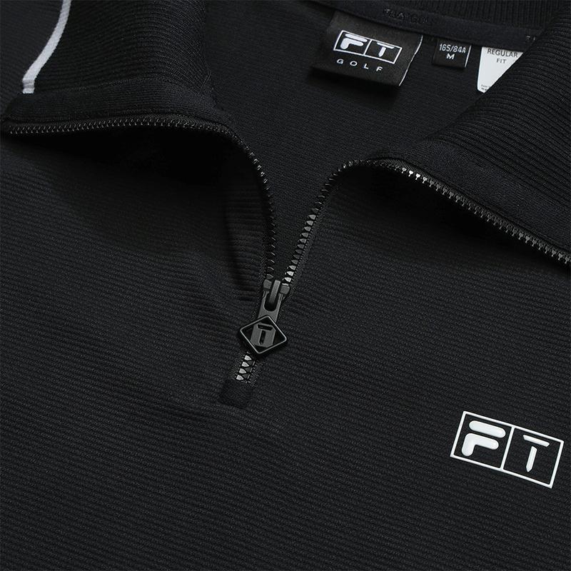 Fila Серия Гольф Простая Модная Спортивная Удобная Футболка-Поло с Коротким Рукавом Женские топы Глубокий Черный A11W615105FBK