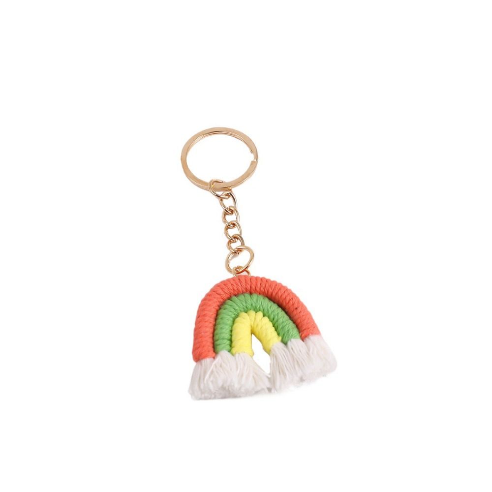 Кисточки Подвеска Трехцветная Радуга Брелок Милый Вязаный Радужный Брелок Подарки