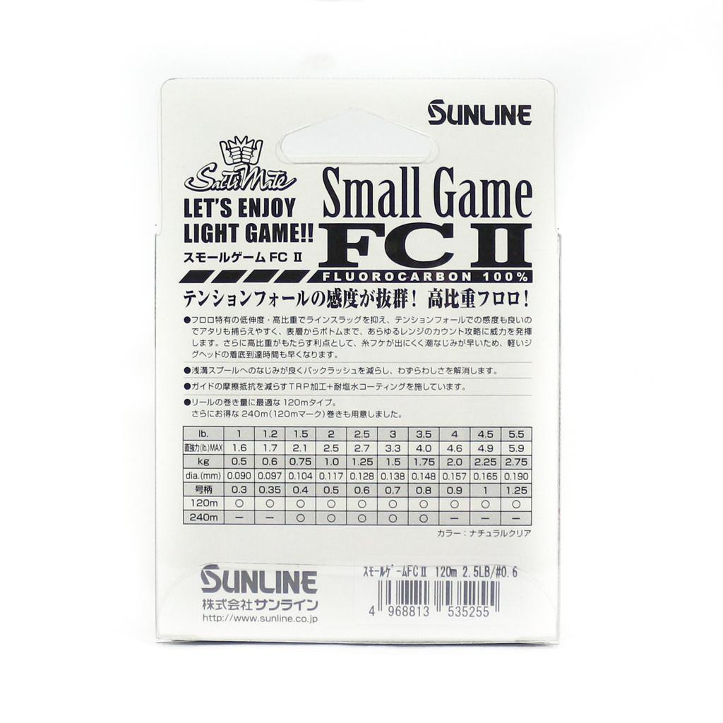 Sunline Флюорокарбоновая леска Small Game FC II 120 м 3 фунта 0,138 мм (5262)