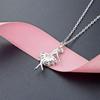 Fashion Ballet Dancer Necklace, Female Niche Design, Micro Inlaid Temperament Necklace, Collarbone Chain
