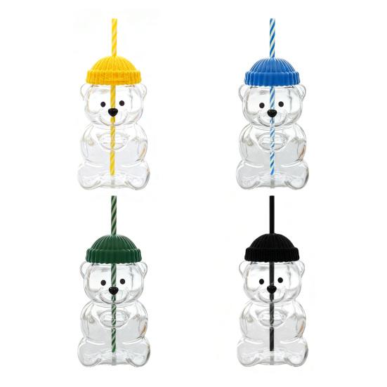 Милая чашка-поильник с трубочкой, милая кофейная кружка 20 унций, забавные стеклянные чашки для кофе, молока, чая, сока, термостойкая стеклянная посуда для вечеринок, дома, офиса