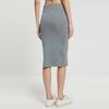 Calvin Klein SS23 Однотонная облегающая трикотажная юбка-миди с разрезом Женская нижняя часть Серая J221128-PN6