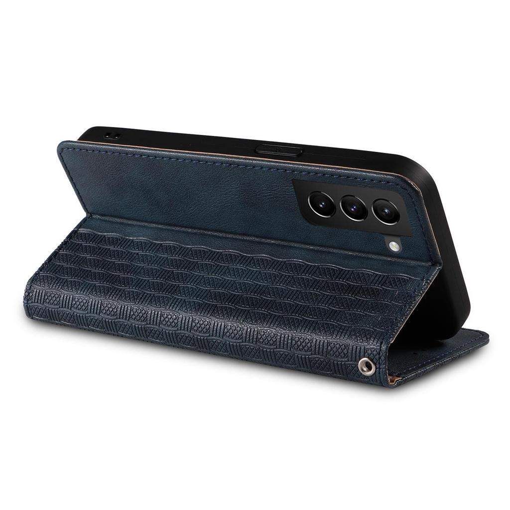 Hurtel Blue Magnetic Wallet Case for Galaxy S22 Ultra