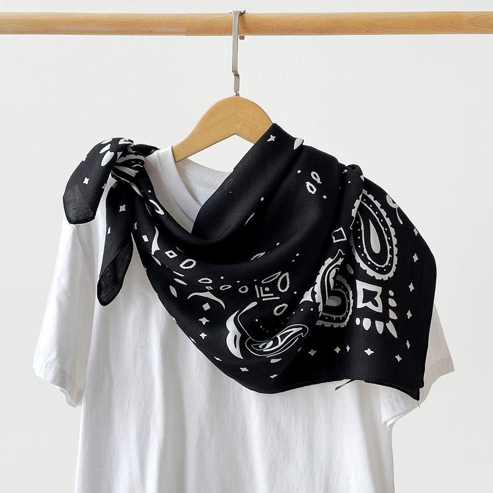 90cm Women Head Scarf Printed Silk Scarves Fashion Female Shawl Wrap  Summer Accessories