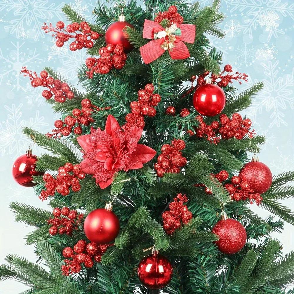 10pcs Christmas Decoration Artificial Berry Bouquet Xmas Tree Ornaments for Home Decor New Year 2026 Party Supplies Accessoriees
