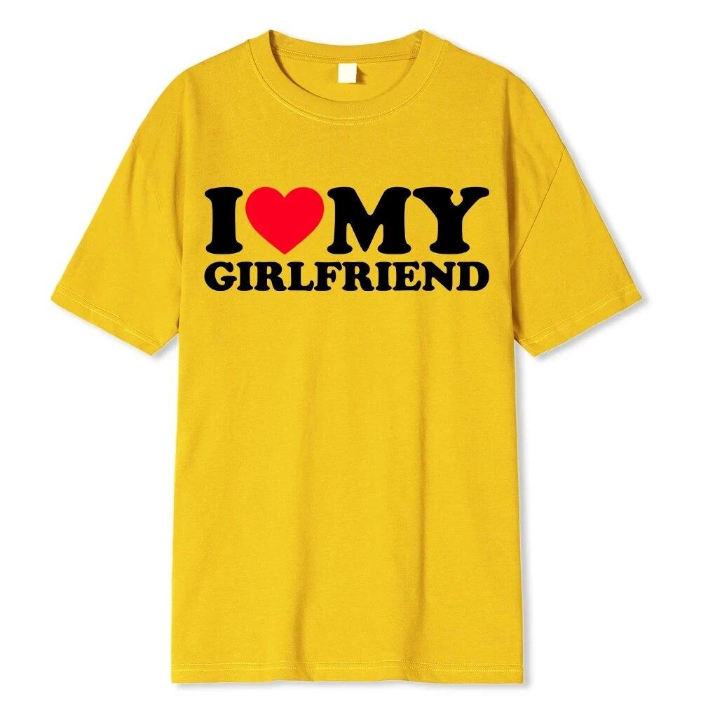 I Love My Boyfriend &I Love My Girlfriend So Please Stay Away From Me BF GF Saying Quote Gift Print Cotton T-shirt