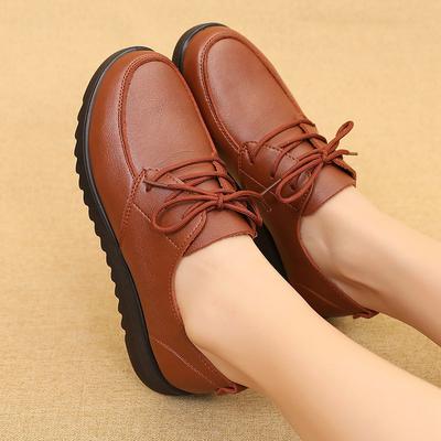 Нескользящая женская обувь рабочая обувь на плоской подошве с мягкой подошвой черные маленькие кожаные туфли официант ресторан кухня водонепроницаемая обувь для мамы