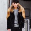 Men's High Imitation Fur Coat, Men's Fox Fur, Mink Fur, Fur One Piece Coat, Mink Fur Hooded Coat, Casual