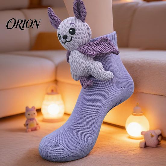 Soft Non-slip Floor Socks 3D Animal Sloth Socks, Knit Crew with Non-Slip Grips, Warm Winter Grips House for Indoor Lounge Sleep Use