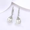 New Arrival Women Pearls Drop Earrings With Clear Zircon Wedding Earring Pearl Jewelry