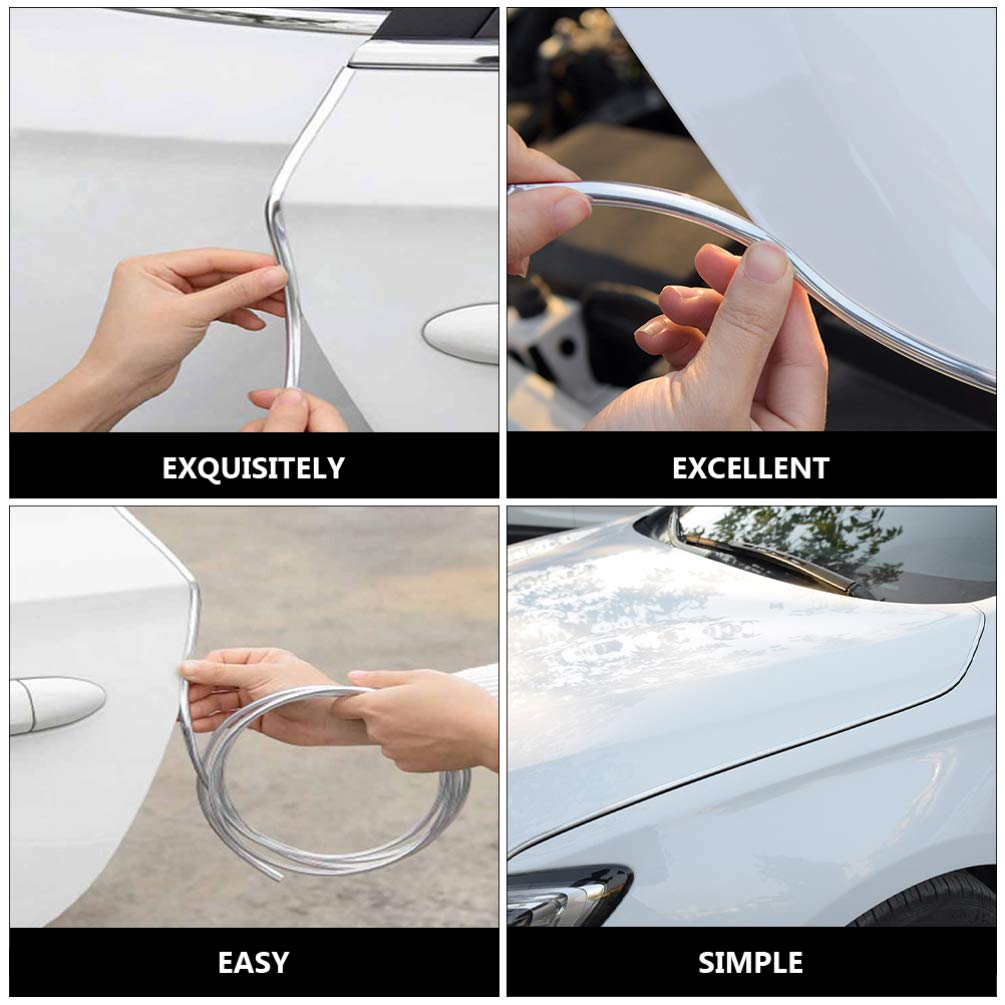 VORCOOL Car Door Mall, Plated Mall, U-Shaped Mall, 2.4 ft (5 m) x 7