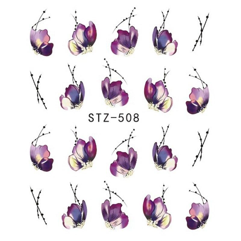 5 Sheets Water Transfer Nail Stickers Leopard Print Decals Animal Watermark Polish Wraps Tips Nail Art Decorations STZ846