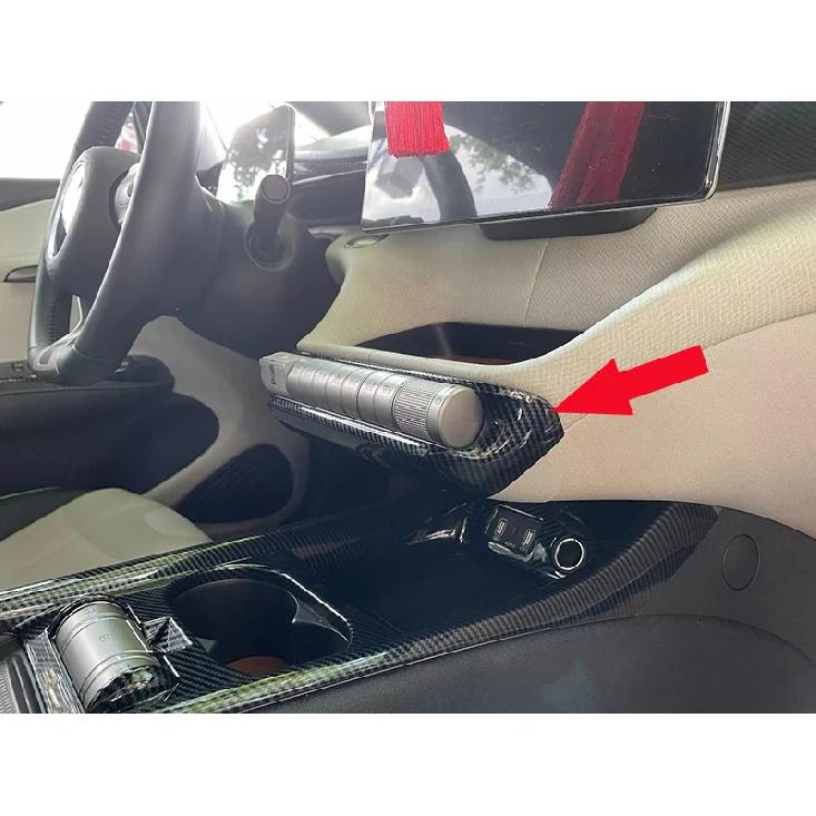 For BYD Dolphin Atto 2 EA1 Car Accessories Carbon Fiber Style Air Conditioner Switch Cover Frame